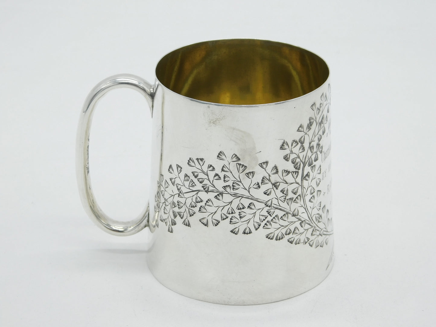 Victorian Colonial Burmese Sterling Silver Christening Mug Antique 1897 Rangoon