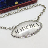 Georgian Sterling Silver Bright Cut Madeira Decanter Label 1794 London Bateman