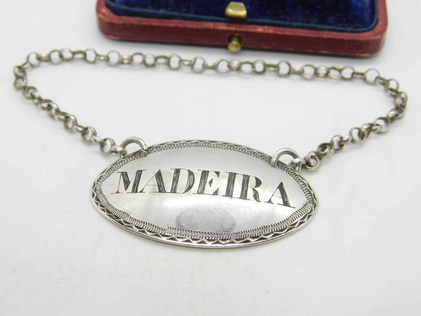 Georgian Sterling Silver Bright Cut Madeira Decanter Label 1794 London Bateman