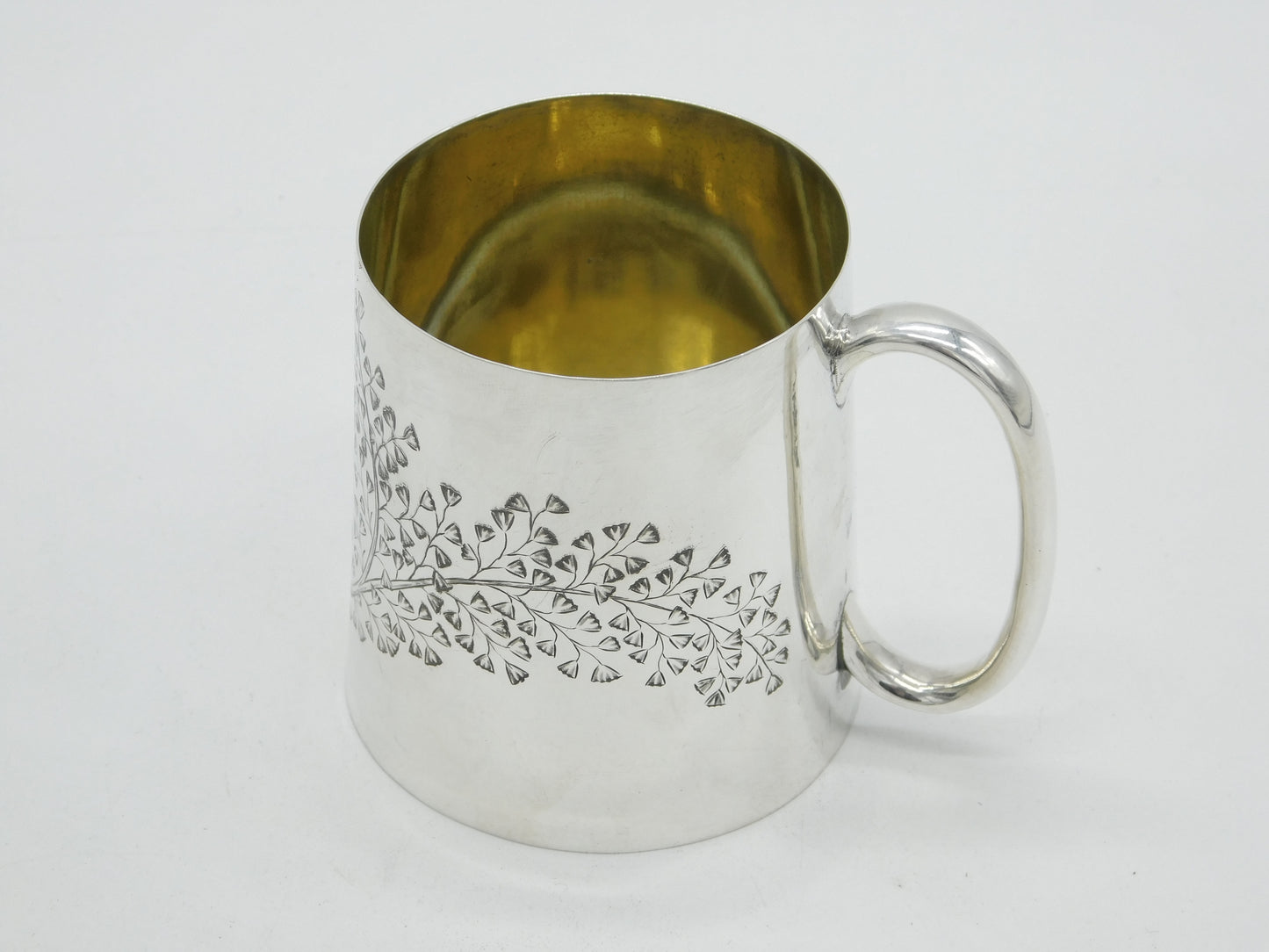 Victorian Colonial Burmese Sterling Silver Christening Mug Antique 1897 Rangoon