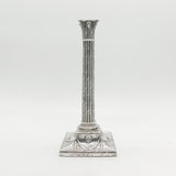 George III Sterling Silver Lion Mask Column Candlestick Antique 1776 Sheffield