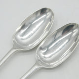 Irish George III Pair of Sterling Silver Hanoverian Tablespoons Antique Dublin