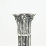 George III Sterling Silver Lion Mask Column Candlestick Antique 1776 Sheffield