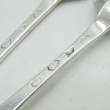 Irish George III Pair of Sterling Silver Hanoverian Tablespoons Antique Dublin