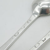 Irish George III Pair of Sterling Silver Hanoverian Tablespoons Antique Dublin