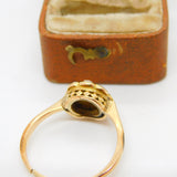 Victorian 18ct Yellow Gold 0.2ct Rose Cut Diamond & Pearl Floral Ring c1860 AF