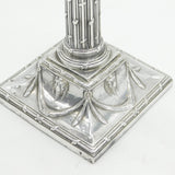 George III Sterling Silver Lion Mask Column Candlestick Antique 1776 Sheffield