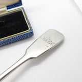 Exeter Victorian Sterling Silver Fiddle Thread Stilton Scoop Spoon Antique 1869