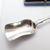 Exeter Victorian Sterling Silver Fiddle Thread Stilton Scoop Spoon Antique 1869