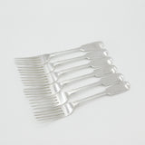Victorian Set of Six Sterling Silver Hanoverian Pattern Table Forks 1846 Exeter