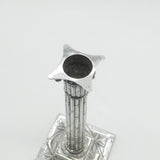 George III Sterling Silver Lion Mask Column Candlestick Antique 1776 Sheffield