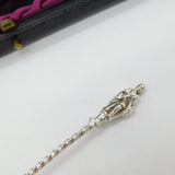 Boxed Set of Sterling Silver Apostle Teaspoons & Tongs 1891 Birmingham Antique