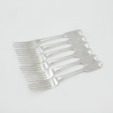 Victorian Set of Six Sterling Silver Hanoverian Pattern Table Forks 1846 Exeter