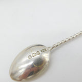 Boxed Set of Sterling Silver Apostle Teaspoons & Tongs 1891 Birmingham Antique