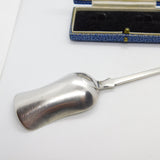 Exeter Victorian Sterling Silver Fiddle Thread Stilton Scoop Spoon Antique 1869
