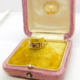 Victorian 18ct Yellow Gold, Sapphire & Diamond Boat Ring c1880 Antique