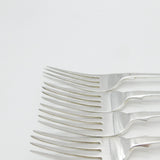 Victorian Set of Six Sterling Silver Hanoverian Pattern Table Forks 1846 Exeter