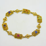 Victorian 18ct Gold Acrostic Bracelet Ruby, Diamond, Sapphire Antique c1880