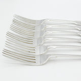 Victorian Set of Six Sterling Silver Hanoverian Pattern Table Forks 1846 Exeter