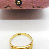 Victorian 18ct Yellow Gold, Sapphire & Diamond Boat Ring c1880 Antique