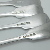 Victorian Set of Six Sterling Silver Hanoverian Pattern Table Forks 1846 Exeter