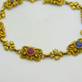 Victorian 18ct Gold Acrostic Bracelet Ruby, Diamond, Sapphire Antique c1880