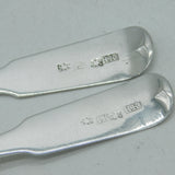 Perth Scottish Provincial George III Pair of Sterling Silver Teaspoons Antique