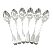 Aberdeen Scottish Provincial Sterling Silver Set of Teaspoons Antique c1830s