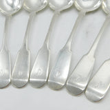 Aberdeen Scottish Provincial Sterling Silver Set of Teaspoons Antique c1830s