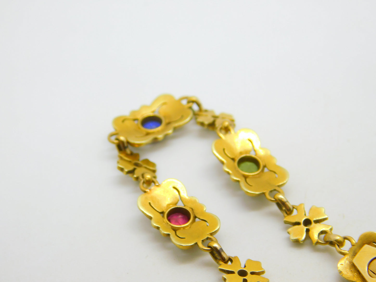 Victorian 18ct Gold Acrostic Bracelet Ruby, Diamond, Sapphire Antique c1880