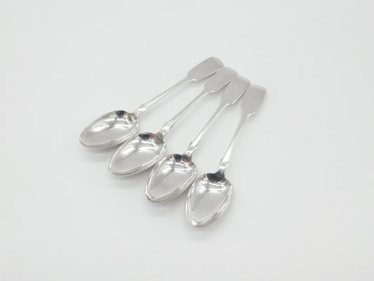 Georgian Set of Four Sterling Silver H Initial Table Spoons Antique 1835 London