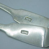 Aberdeen Scottish Provincial Sterling Silver Set of Teaspoons Antique c1830s