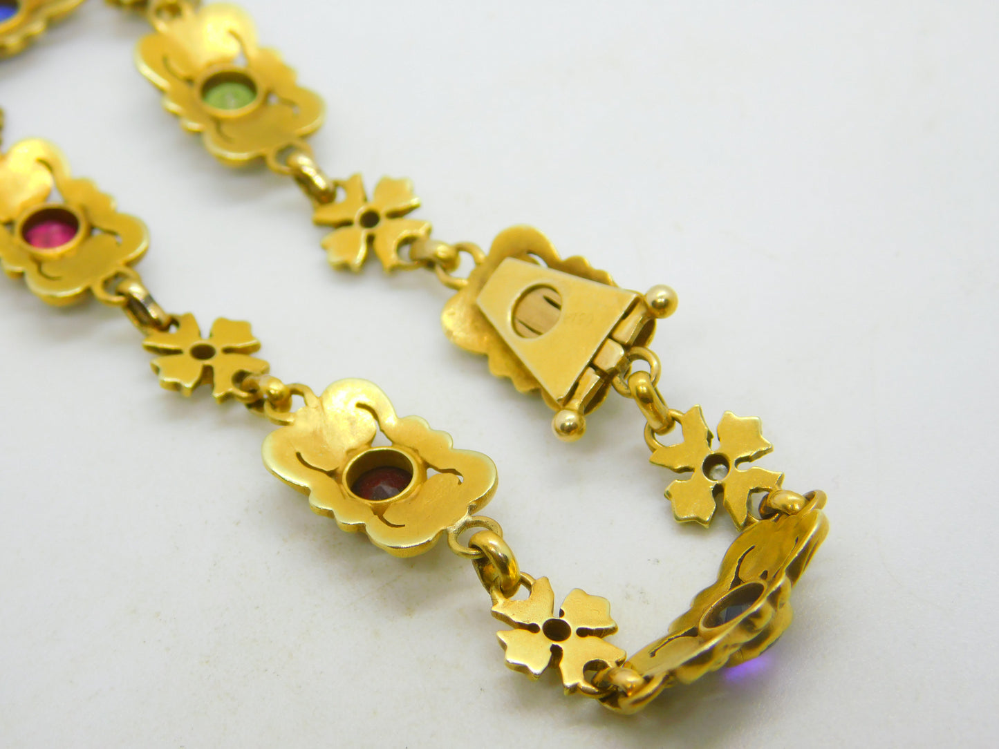 Victorian 18ct Gold Acrostic Bracelet Ruby, Diamond, Sapphire Antique c1880