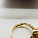 9ct Yellow Gold & Claw Set Pearl Dress Ring Vintage 1985 Birmingham