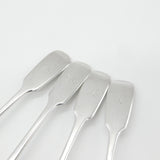 Georgian Set of Four Sterling Silver H Initial Table Spoons Antique 1835 London