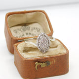 18ct Yellow Gold Marquise Shape Baguette Cut Diamond Band Ring c1990 Vintage