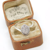 18ct Yellow Gold Marquise Shape Baguette Cut Diamond Band Ring c1990 Vintage