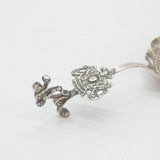 Victorian Dutch Sterling Silver Maiden Form Tea Caddy Spoon c1860 Antique
