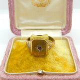 Rolled Gold 'India 1944' WWII Campaign Signet Ring Rising Star Antique Militaria