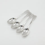 Georgian Set of Four 'U' Initial Fiddle Thread Tea Spoons Antique 1817 London