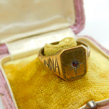 Rolled Gold 'India 1944' WWII Campaign Signet Ring Rising Star Antique Militaria