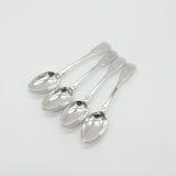 Georgian Set of Four 'U' Initial Fiddle Thread Tea Spoons Antique 1817 London