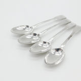 Georgian Set of Four 'U' Initial Fiddle Thread Tea Spoons Antique 1817 London