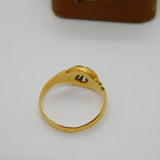 Victorian 18ct Yellow Gold & 0.1ct Diamond Set Band Ring Antique c1890