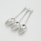 George II Set of Three Sterling Silver Heraldic Crest Serving Spoons 1754 London