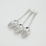 George II Set of Three Sterling Silver Heraldic Crest Serving Spoons 1754 London