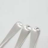 George II Set of Three Sterling Silver Heraldic Crest Serving Spoons 1754 London