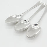 George II Set of Three Sterling Silver Heraldic Crest Serving Spoons 1754 London