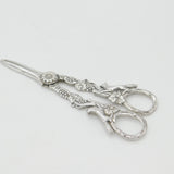 Sterling Silver Vine & Running Fox Grape Scissors 1967 London Antique