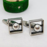Danish Pair of Sterling Silver Modernist Gents Cufflinks Vintage c1950 N.E From